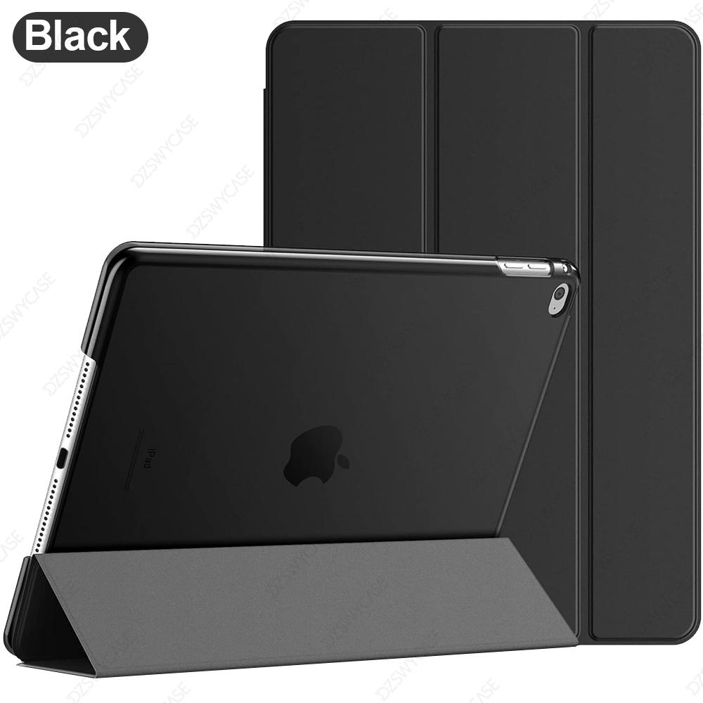 Case For iPad 9.7 5th/6th, For iPad Air 1 2 9.7 Inch, With Trifold Stand Cover, Translucent Back Shell, Auto Sleep/Wake