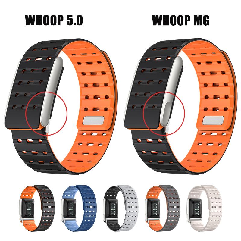 New WHOOP 5.0 MG Wrist Band Soft-Touch Silicone Waterproof and Sweatproof Adjustable Strap 5.0/MG Compatible