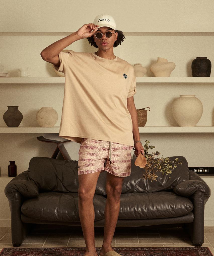 LAZYYY Cream Patch Supima T-Shirt