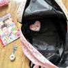 Kawaii Contrast Color Cat Dot Backpacks Patchwork High-capacity Preppy Schoolbags Shoulder Bag Students Girl Travel Book Bag
