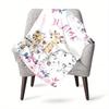 Pink Animals Customize Your Name Blanket Used For Chair Office Sofa Bed Camping Soft And Warm Giving Friends And Relatives Birthday Graduation Gift
