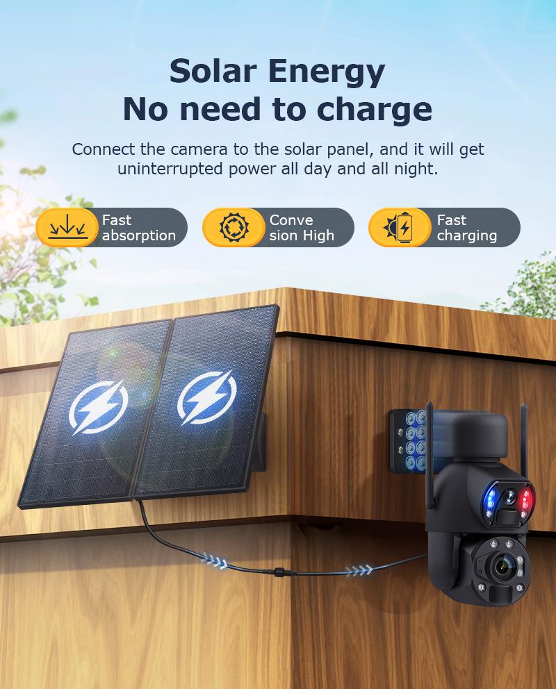 4G Dual-Lens 6MP Solar Camera with 36X Zoom and Full-Color Night Vision for All-Day Outdoor Surveillance