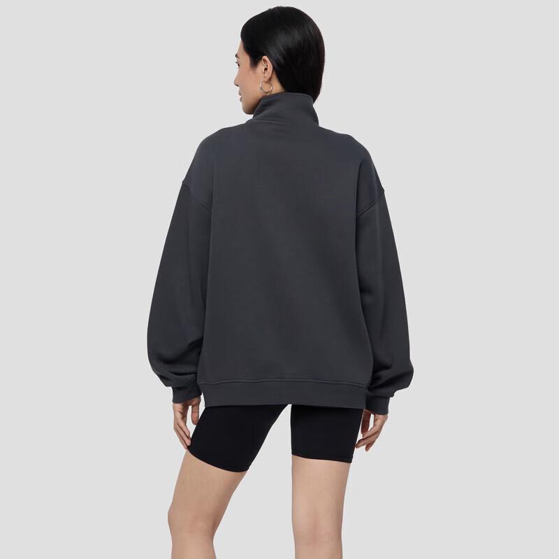 Gap Women's Embossed Logo Fleece Half-Zip Stand-Collar Sweatshirt