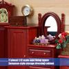 Miniature Dresser For 1/12 Doll House European Styles Furniture with Functional Drawer Door Craft Model Scene Display