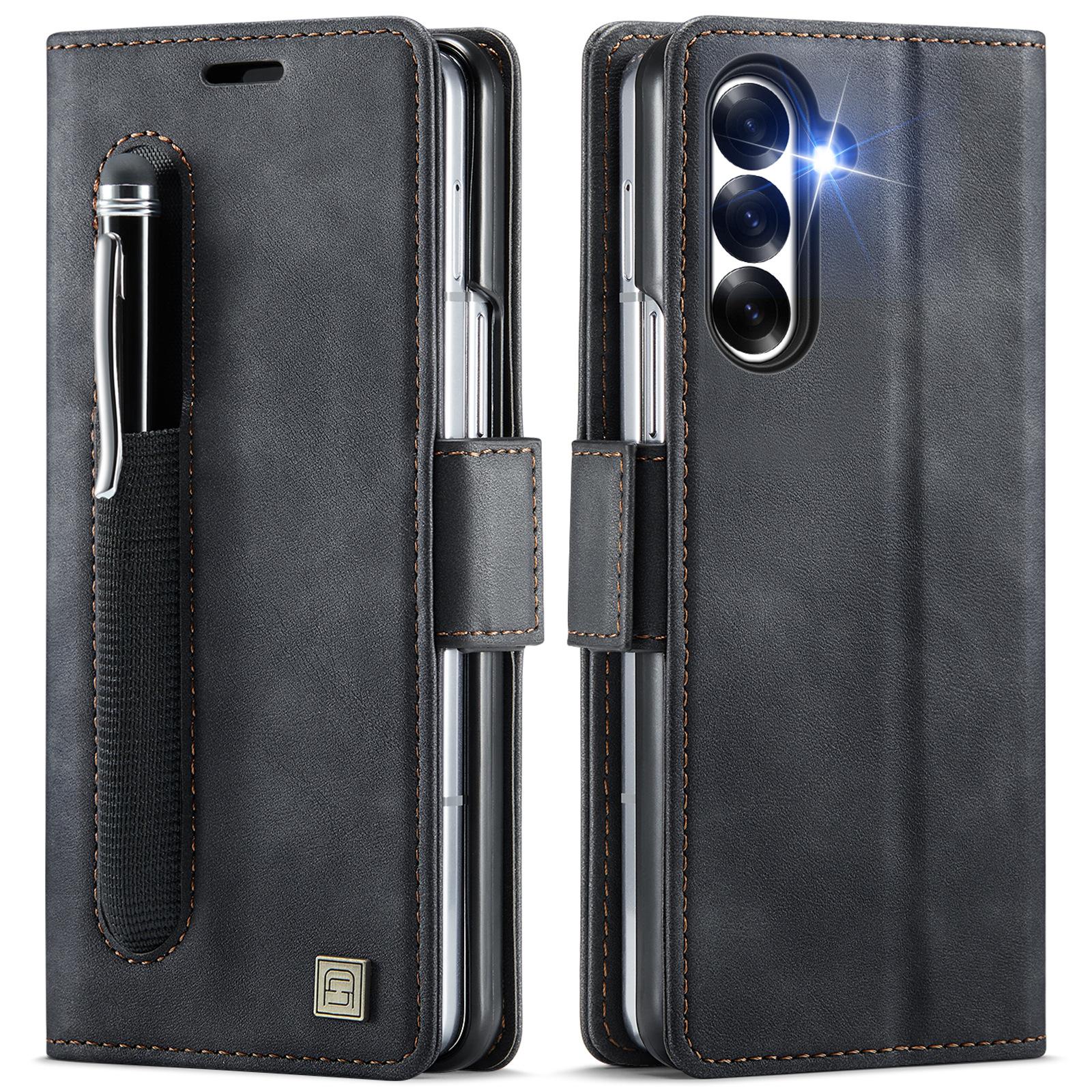 Suitable for Samsung Z Fold7 phone case, Z Fold6 flip phone case, Z Fold5 card slot protective case Samsung Z Fold7 чёрный