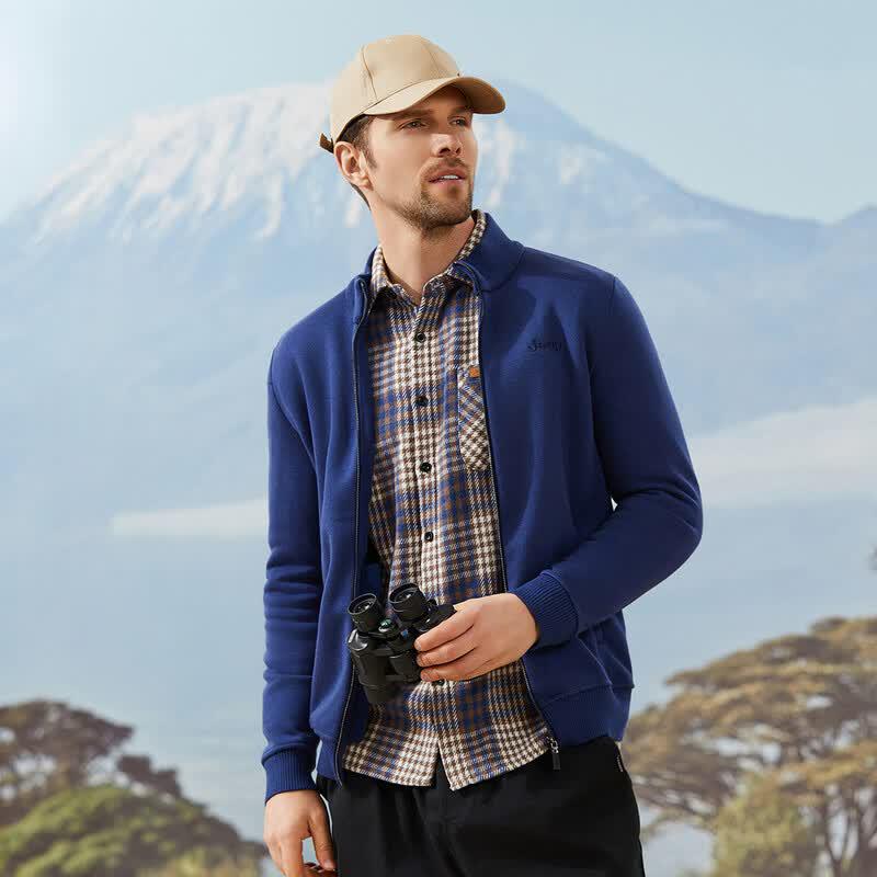 JEEP Men s Wool Blend Full-Zip Cardigan Sweater XL
