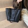 Splicing Large-Capacity Commuter Handbag, Winter Versatile Work High-Value Shoulder Tote Bag