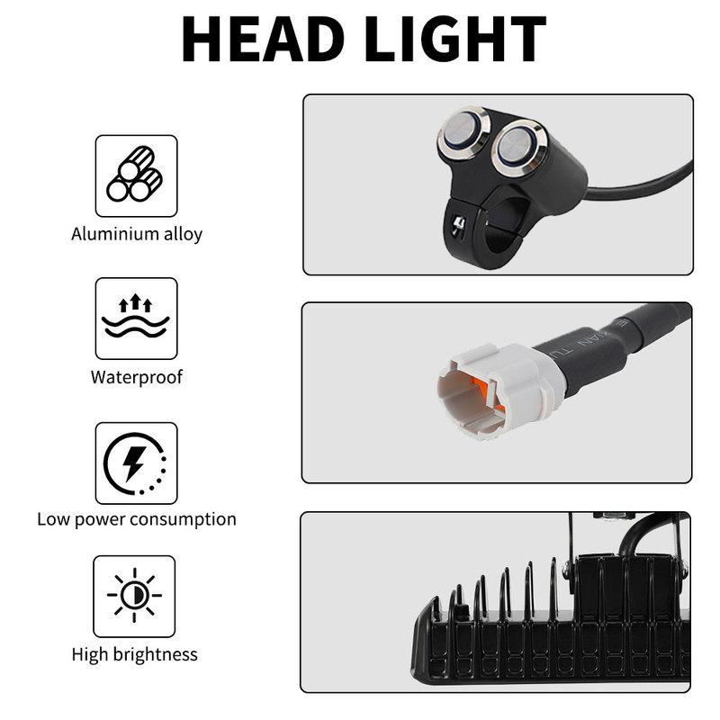Motorcycle Headlight Headlamp Front Light with Switch For Sur Ron Sur-Ron Light Bee Lightbee S X Electric Dirt Bike Spotlight