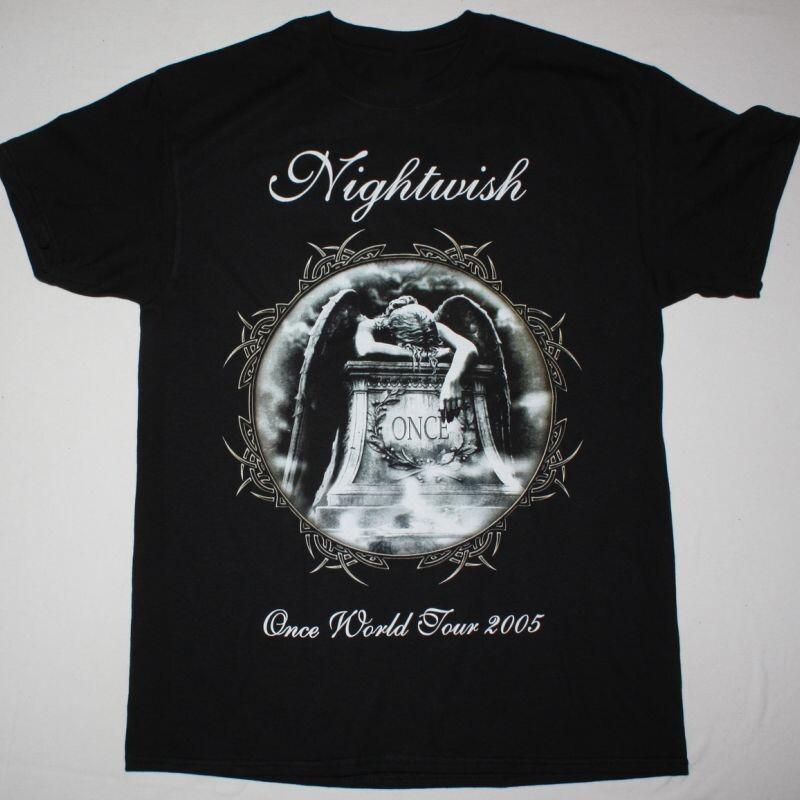 NIGHTWISH Band Once World Tour Cotton Black All Size Shirt CM338 S