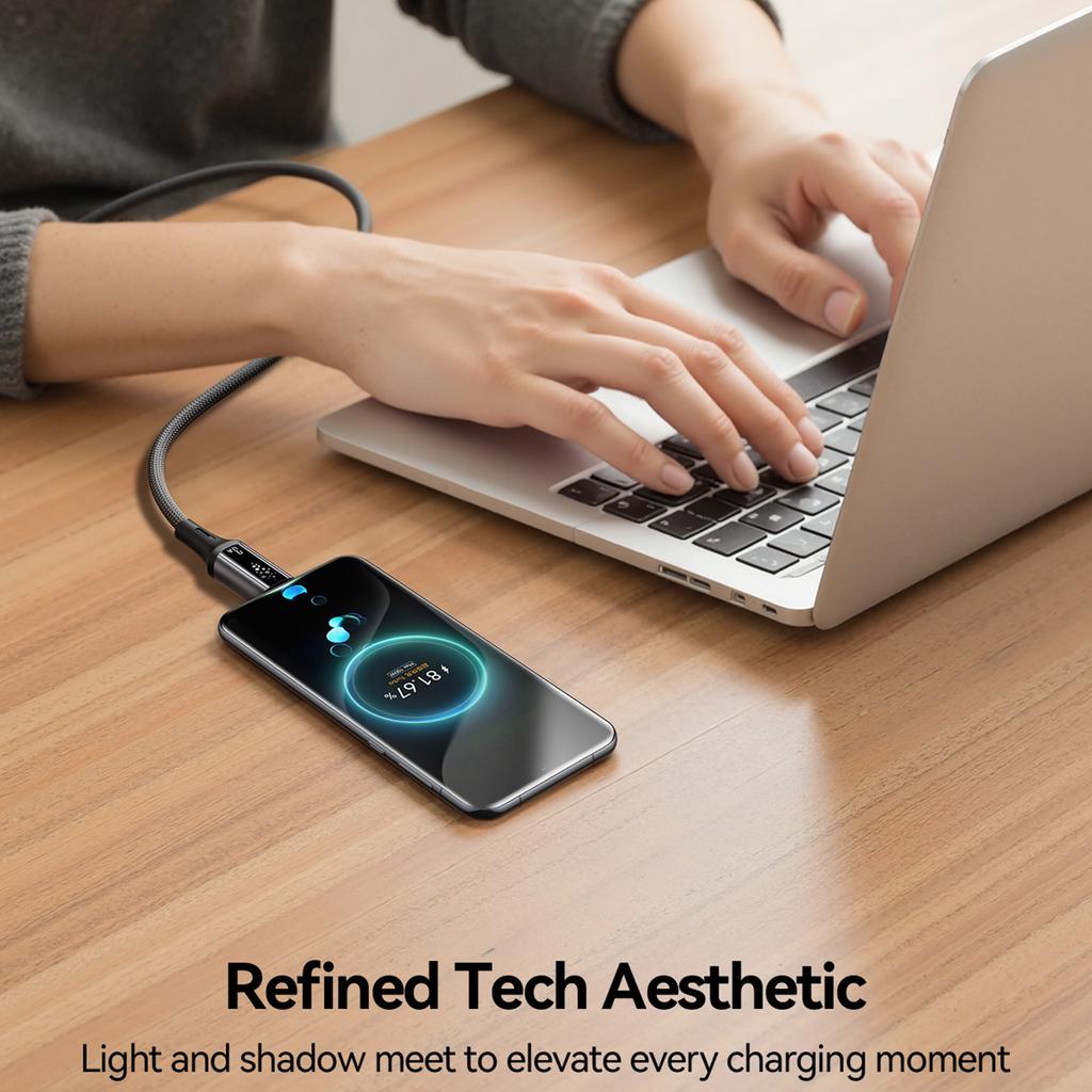 JOYROOM S-A60 1.2m 3A USB-A to Type-C Cable Fast Charging Data Sync Nylon Braided Cord