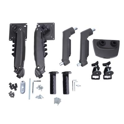 Doppelbildschirmständer, hebbar, teleskopisch, drehbar, verstellbar, 19,8 lbs pro Arm, Schreibtisch für zwei Bildschirme