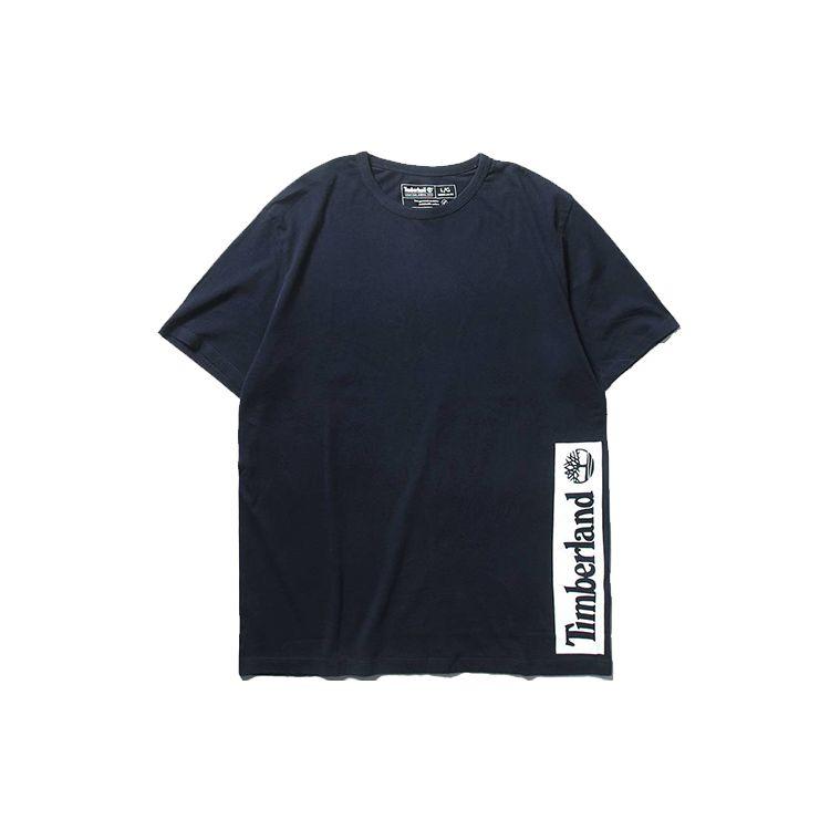 

Timberland SS20 Personality Vertical Print Short Sleeve T-Shirt Men Tops Black A22REU10