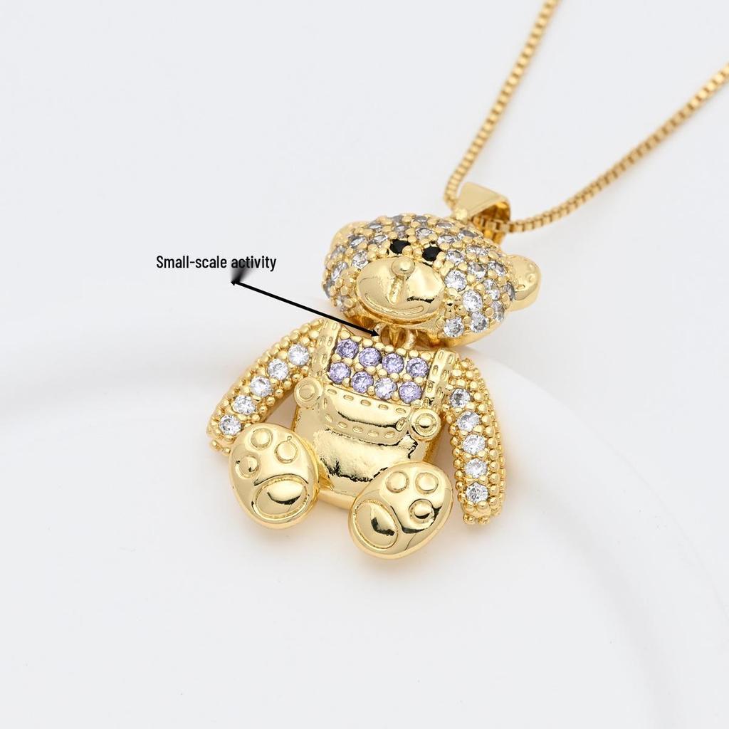 Collana con Orsetto Carino Europeo per Clavicola - Stile Hip Hop per Donne