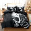 Gothic Skull Duvet Cover Sugar Skull Bedding Set Horror Theme Comforter Full Twin King For Boys Teens Adults Bedroom Decor