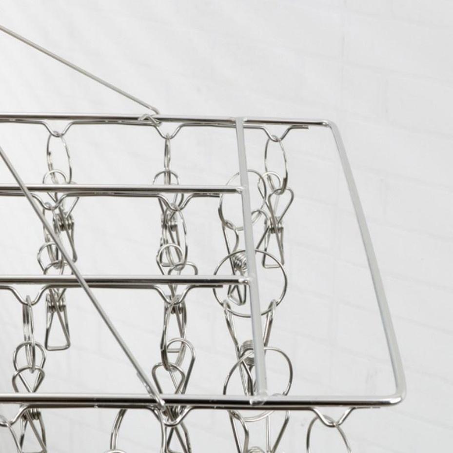1 Pcs 30 Clip Aluminum Metal Sock Underwear Clothes Outdoor Airer Dryer Laundry Hanger Stainless Steel Wholesale