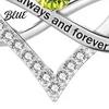 Love Message Necklace Heart for Women Romantic I You Forever