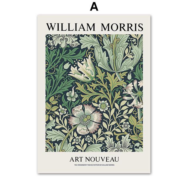 

Уильям Моррис красочные абстрактные цветы настенная живопись на холсте плакаты на скандинавскую тему и принты настенные панно для декора гостиной 21cm×30cm NoFrame