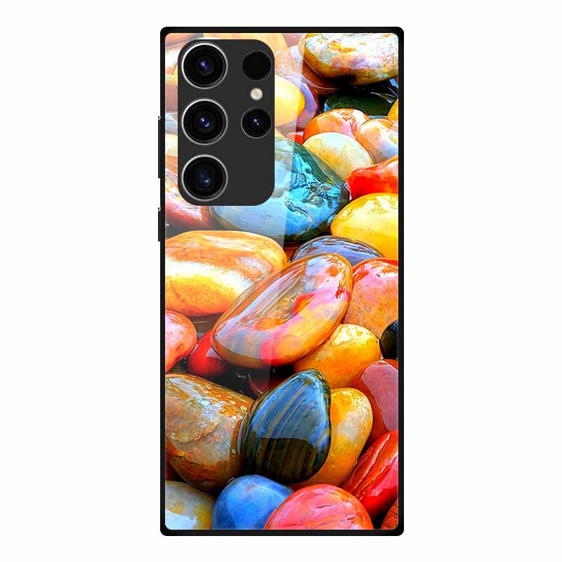 Phone Case For Samsung S23 Ultra Back Cover Case Tempered Glass Soft Funda For Samsung Galaxy S23 Plus Case S 23 + Ultra Coque