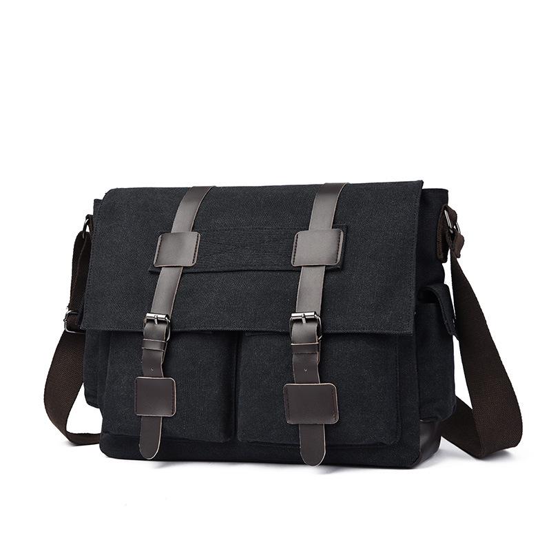 Pánská retro plátěná taška přes rameno v korejském stylu - Ležérní a praktická crossbody pro studenty