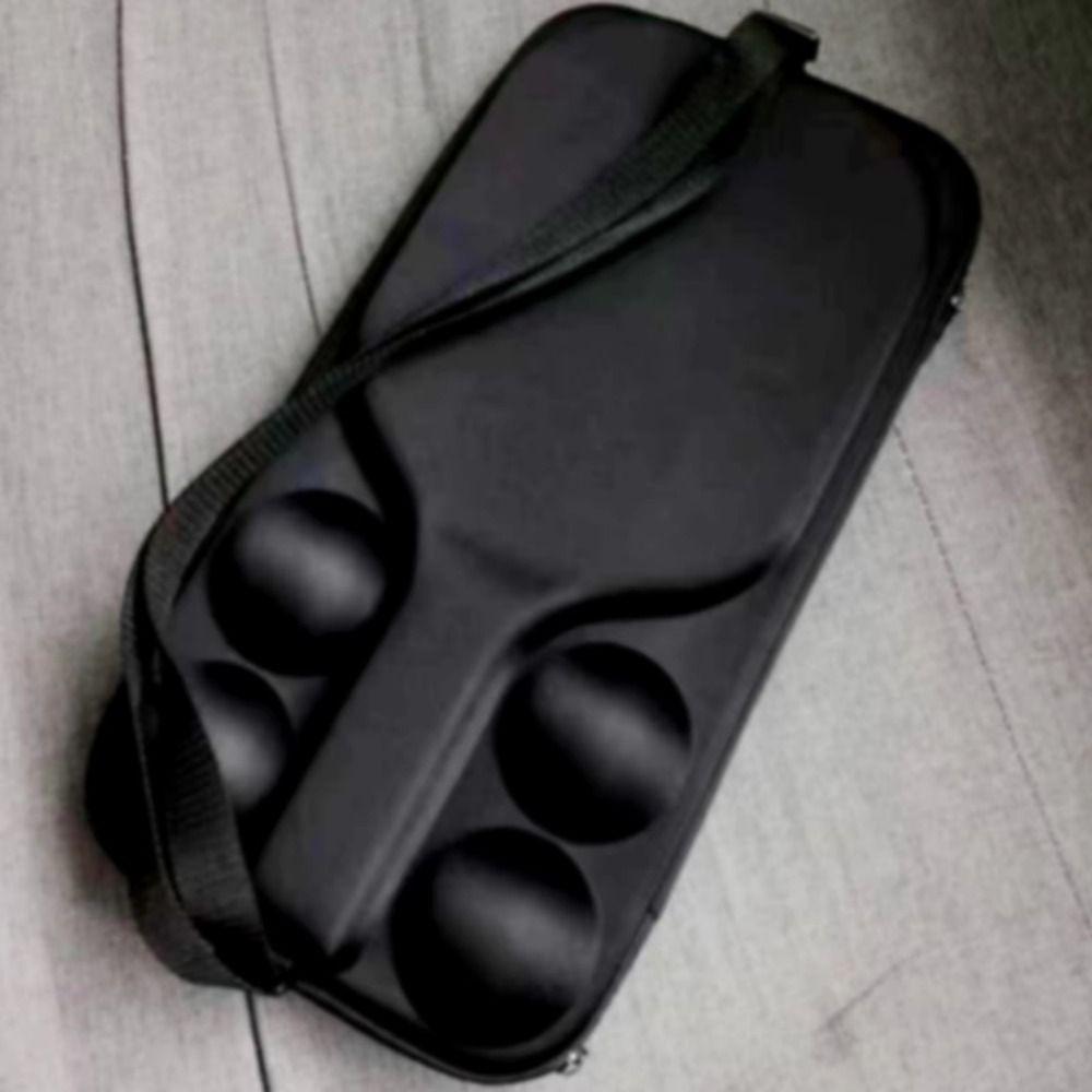 Waterproof Table Tennis Racket Bag Portable Racket Organizer  Holds 2 Paddles and 4 Balls