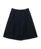 TEN PAST SEVEN Wide Tuck Bermuda Shorts - Black