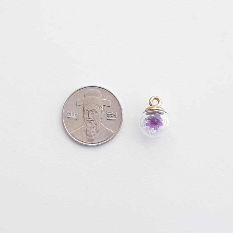 Dried Flower Beads Glass Bead Keychain Bead Keychain