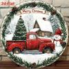 Generic Brand Christmas Tin Sign Wall Art Waterproof Rustproof Festive Metal Decoration Indoor Outdoor Holiday Home Decor