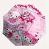 Love Sweet My Melody Automatic Open/CloseUmbrella-CuteUmbrella with Cute Design, Portable 3-Fold Compact Umbrella for Men & Women, Valentine's Day Mot