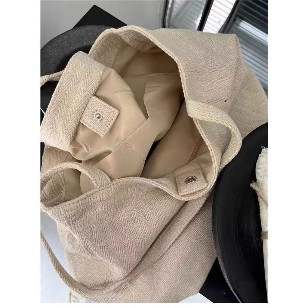 IELGY Large-Capacity Cloth Bag All-Match Commuter Canvas Bag Commuter Essential