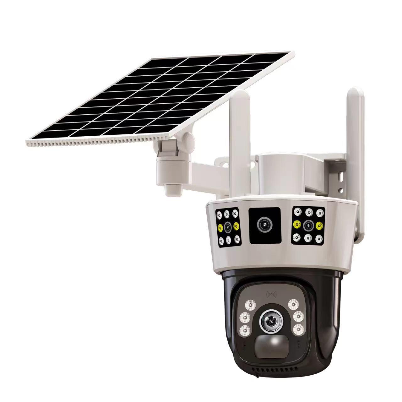 

Solar 4G Triple-Screen 360° Monitoring Outdoor Wireless Camera with Two-Way Intercom