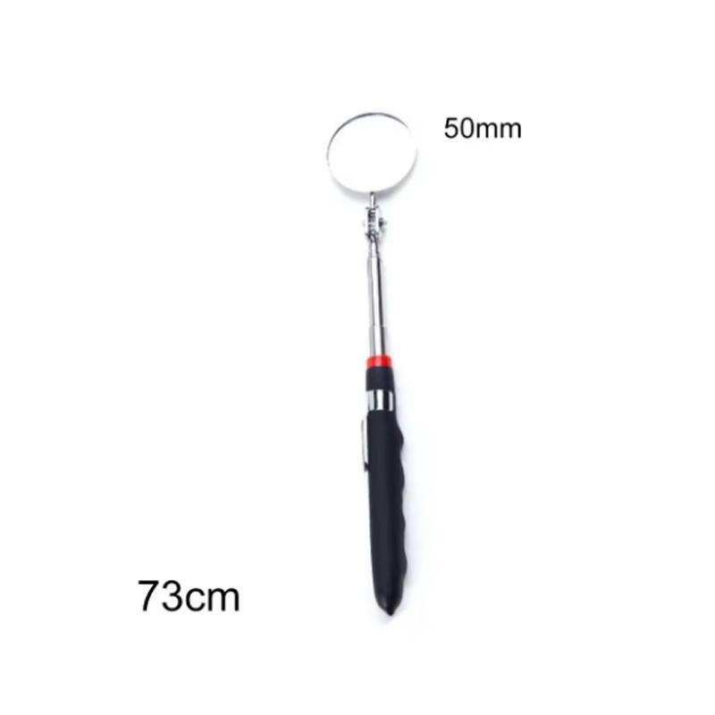 Car 360° Mirror LED Light Telescoping Mirrors Extend Mechanic Tools Inspection Mirror Telescopic Handle Repairing Tools