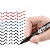 6PCs/Set Permanent Marker Pen Fine Point Waterproof Markers Thin Nib Crude Nib Black Blue Red Ink 1.5mm Fine Color Marker Pens