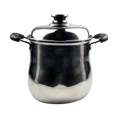 Stainless Steel Stock Pot Thick Large Capacity Soup Pot With Lid 2 Handles Even Heating Gas Induction Cooker Compatible