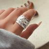 925 Sterling Silver Rings for Women Couple Minimalist Handmade Simple Heavy Wide Ring Fine Jewelry Gift Prevent Allergy