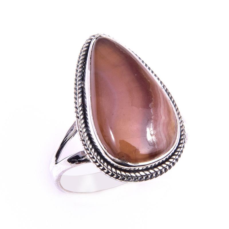 Natural Honey Rhodochrosite Gemstone Handmade 925 Sterling Silver Ring S.10 w9P87