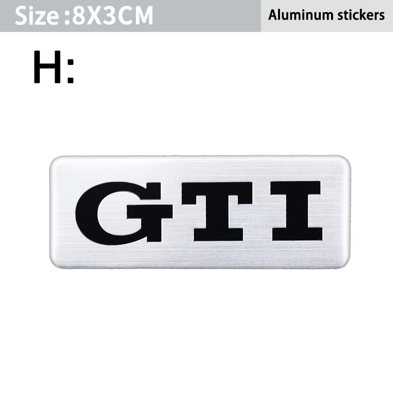 For VW Volkswagen Jetta MK5 Golf 1Pcs Car Styling Aluminum Alloy Badge Sticker For Volkswagen GTI R-Line R Polo Golf Passat Scir