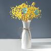 Nordic Minimalist White Ceramic Vase for Hydroponic and Dried Flower Arrangements in Modern Living or Dining Spaces