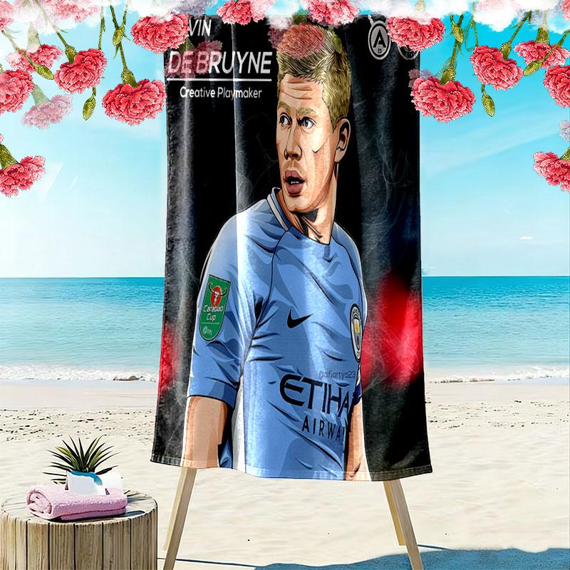 KDB Football Maestro Beach Towel, Large Soft Quick Dry Towel for Beach Camping Swimming