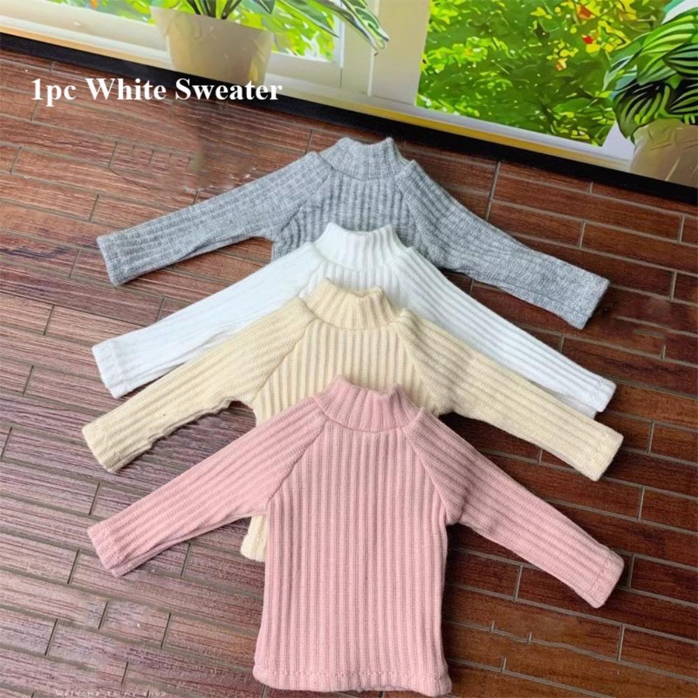 

Cute Mini Knitted Sweater for 1/4 1/6 BJD 30/45cm Dolls for blythe Doll for ob24/ob26 Doll White Sweater