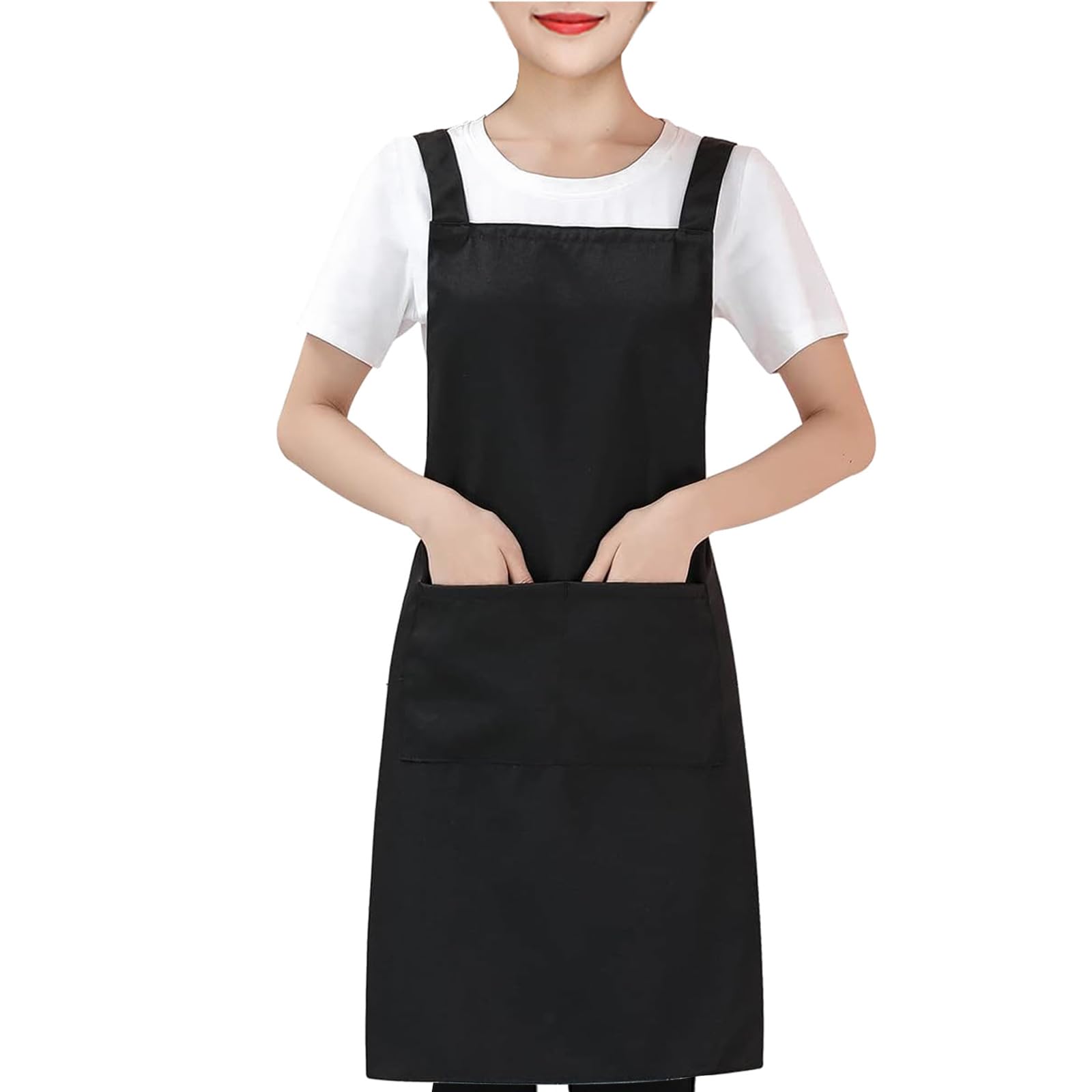 

with large stain wrinkle perfect for dining coffee housework [ZIRAIFEN] H-shaped apron, stylish, unisex, adjustable, pockets, resistant, resistant,