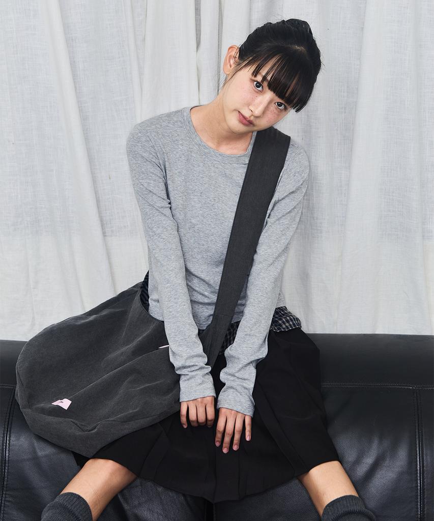 Isjabaibeu Check Layered Long Sleeve - Gray