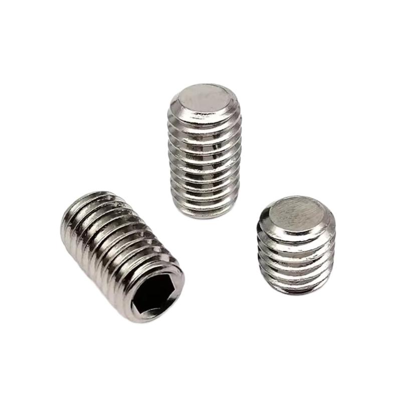 500pcs M2.5 M3 M4 DIN913 304 Stainless Steel Black Hex Hexagon Socket Allen Flat Point Grub Bolt Set Screw Kit Box