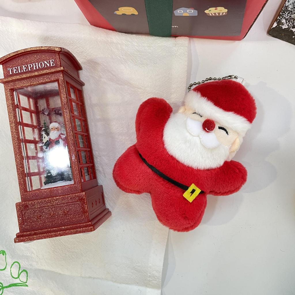 Christmas Festival Small Plush Doll Keychain with Hand Towel Headgear