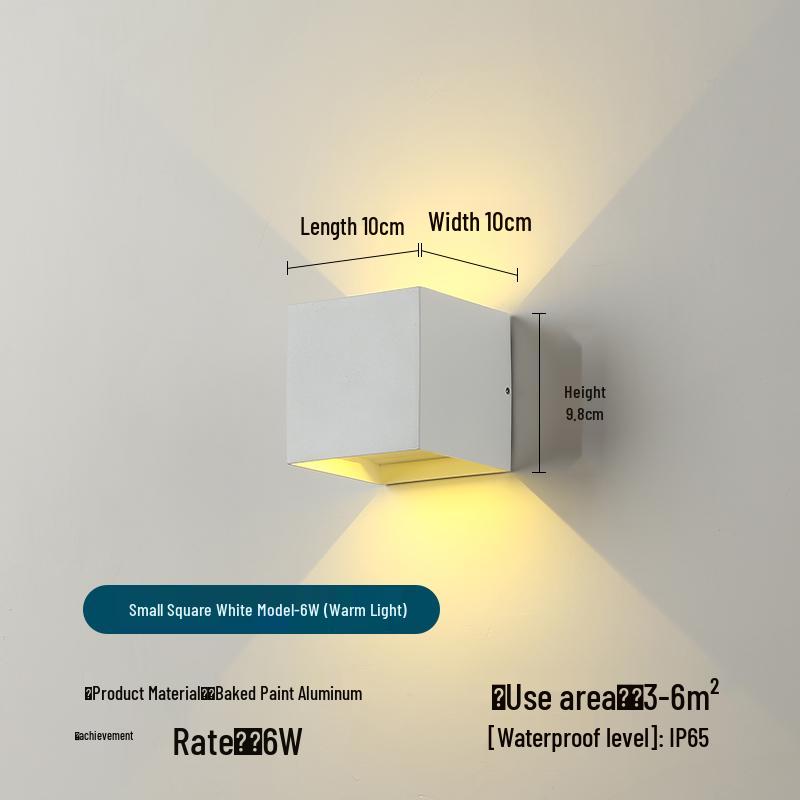 Waterproof LED Outdoor Double Head Wall Light, Super Bright for Villas, Courtyards, and Balconies.