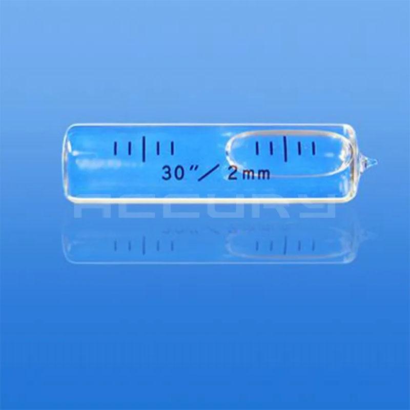 High Precision Multiple Specifications Glass Tube Horizontal Bubble Columnar Level Bubble Strip Leveling Diameter 12mm