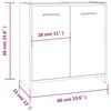 Bathroom Cabinet Gray Sonoma 60 X 33 X 60 Cm Particleboard