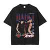 Anime Kurokos Basketball T-Shirts Oversized Midorima Vintage Washed T-Shirt Retro Kagami Taiga Daiki Akashi T-Shirt für Mann