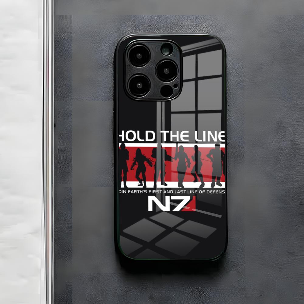 N7 Mass Effect Phone Case For IPhone 17 Air 16 E Pro Max 15 14 13 Mini 12 Pro 11 Max Plus Black Glass Cover