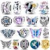 Charms Originale Insects Birds Animal Charm Beads Fits Bracelet Necklace For Women Copper Luxury Diy Jewelry Party Fine Gift