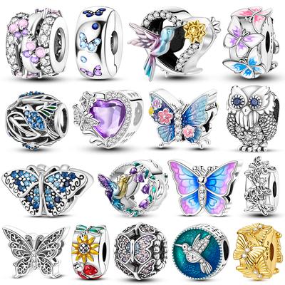 Charms Originale Insekten Vögel Tier Charm Perlen Passend für Armband Halskette Für Frauen Kupfer Luxus Diy Schmuck Party Feines Geschenk